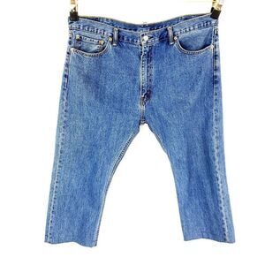 Levi's 505 Blue Jeans 42/25 High‎ Rise Medium Wash Selvedge